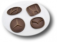 Авто эмблемы 2, форма для шоколада пластиковая