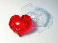 Крылатое сердце, форма для мыла пластиковая