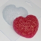 Сердце из роз, форма для мыла пластиковая