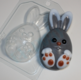 Кролик мультяшный, форма для мыла пластиковая